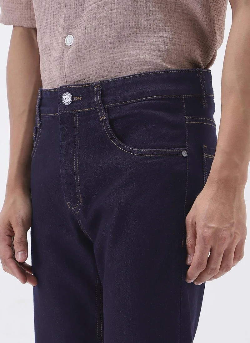 Urbano Fashion  Urbano Fashion Men's Dark Blue Slim Fit Denim Jeans Stretchable for Men | Best Price UAE
